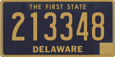 DE license plate 213348