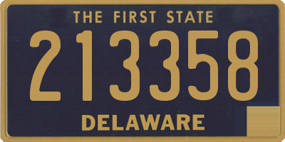 DE license plate 213358