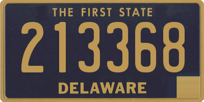 DE license plate 213368