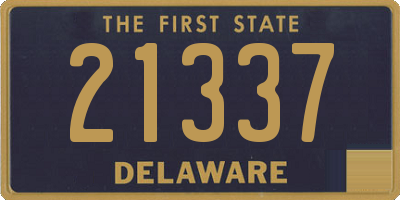 DE license plate 21337