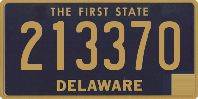 DE license plate 213370
