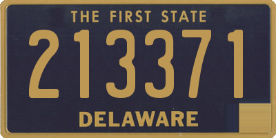 DE license plate 213371