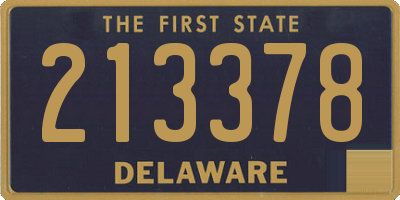 DE license plate 213378