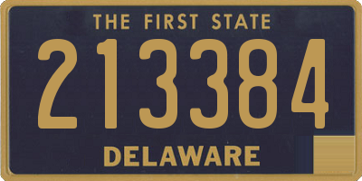 DE license plate 213384