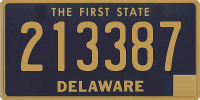 DE license plate 213387