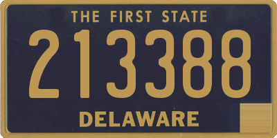 DE license plate 213388