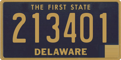 DE license plate 213401