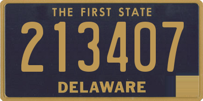 DE license plate 213407