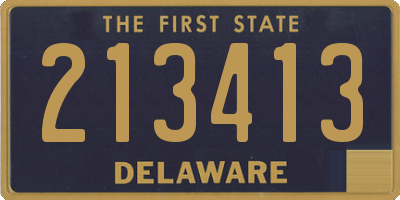 DE license plate 213413