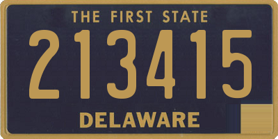 DE license plate 213415