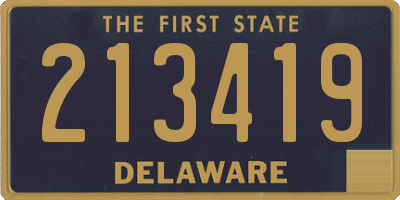 DE license plate 213419