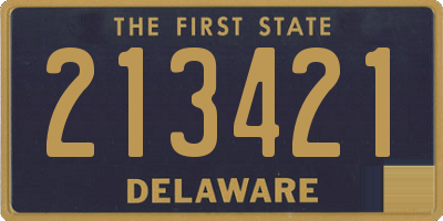 DE license plate 213421