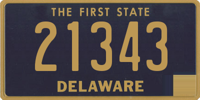 DE license plate 21343