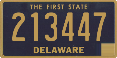 DE license plate 213447