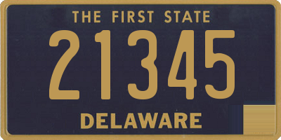 DE license plate 21345