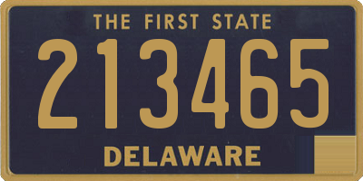 DE license plate 213465