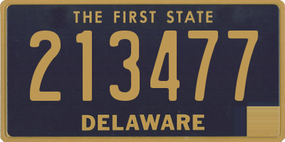 DE license plate 213477