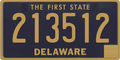 DE license plate 213512