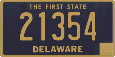 DE license plate 21354