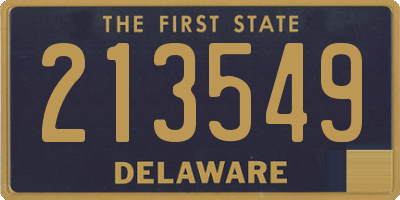 DE license plate 213549