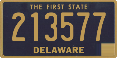 DE license plate 213577