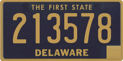 DE license plate 213578