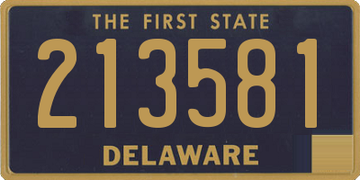 DE license plate 213581