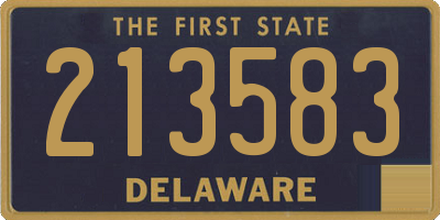 DE license plate 213583