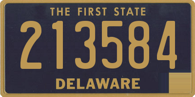 DE license plate 213584