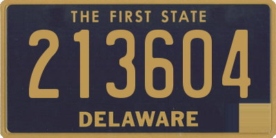 DE license plate 213604