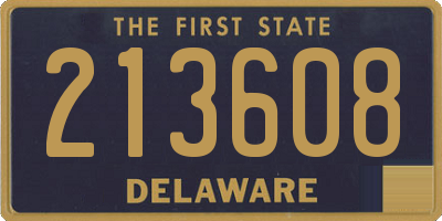 DE license plate 213608