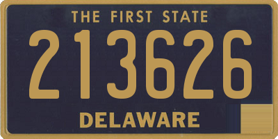 DE license plate 213626