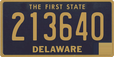 DE license plate 213640