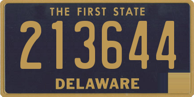 DE license plate 213644