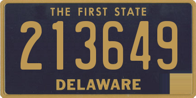 DE license plate 213649