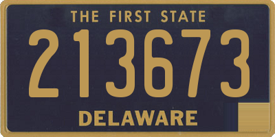 DE license plate 213673