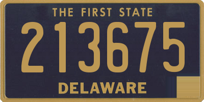 DE license plate 213675