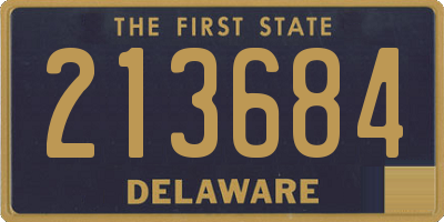 DE license plate 213684