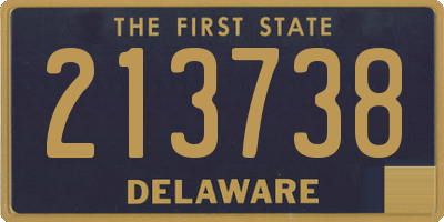 DE license plate 213738