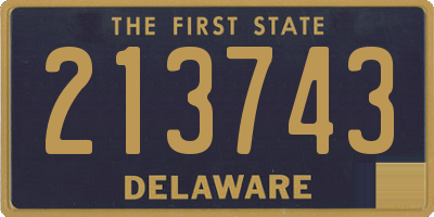 DE license plate 213743