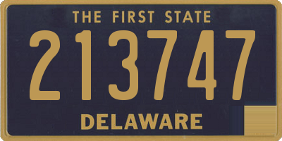 DE license plate 213747