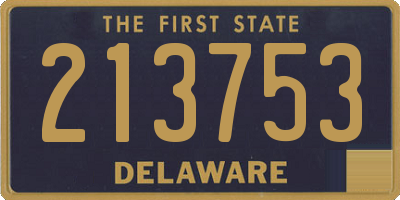 DE license plate 213753