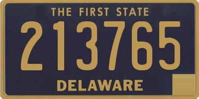 DE license plate 213765