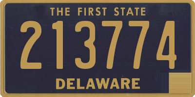 DE license plate 213774