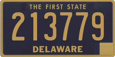 DE license plate 213779
