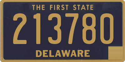 DE license plate 213780