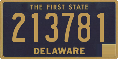 DE license plate 213781