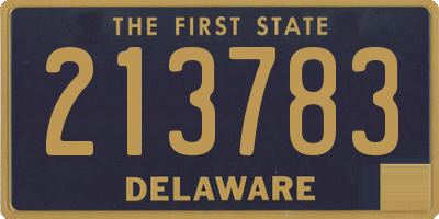 DE license plate 213783