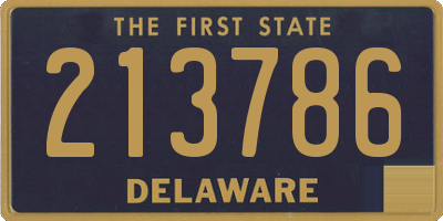 DE license plate 213786