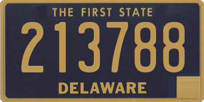 DE license plate 213788